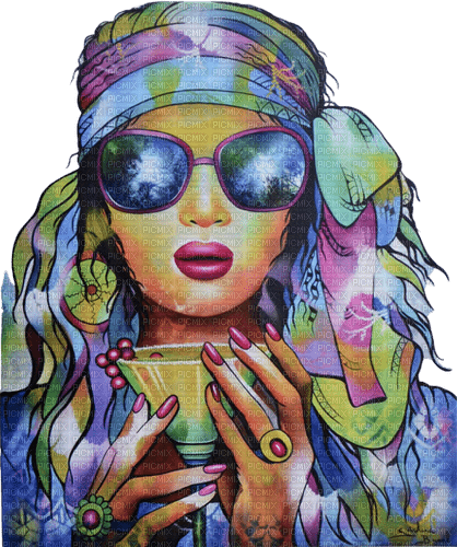 loly33 hippie  Peace - zdarma png