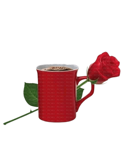 cup/coffee/rose - darmowe png