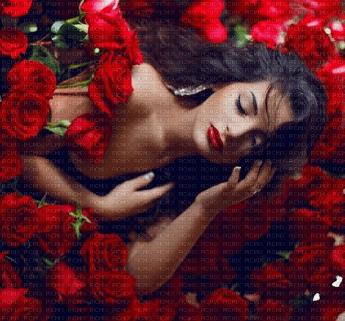 Rena red  rot Roses Rosen Woman Frau - png ฟรี