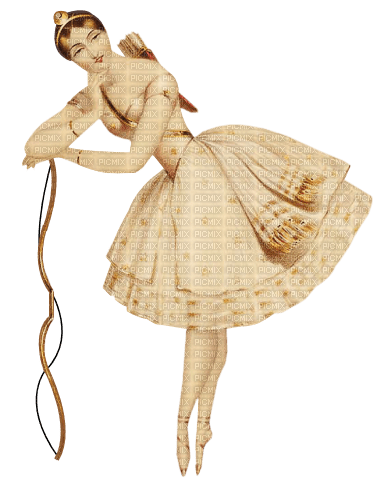ballerina beige vintage - gratis png