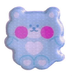 bear puffy sticker - nemokama png