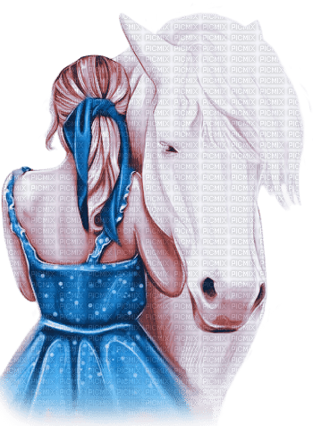 soave woman horse blue orange - besplatni png