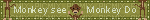 monkey see monkey doo green and brown - GIF animado gratis
