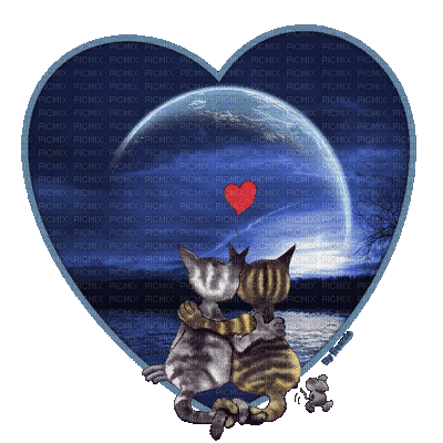 mon coeur bleu - 無料のアニメーション GIF