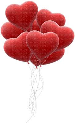 Kaz_Creations Valentine Deco Love Balloons Hearts - PNG gratuit