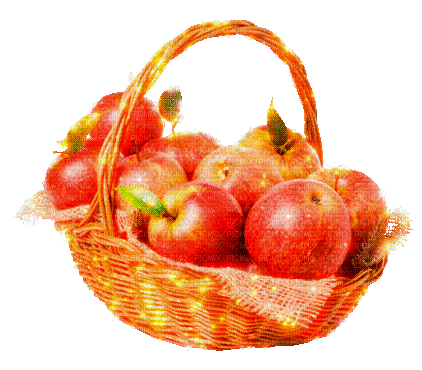 basket  apples by nataliplus - GIF animado grátis
