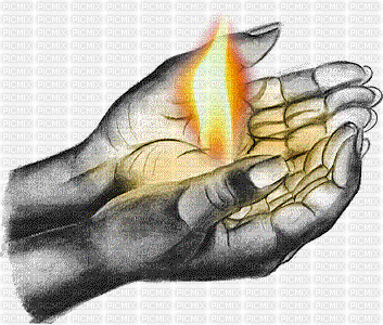 Hand mit Flamme - 無料のアニメーション GIF