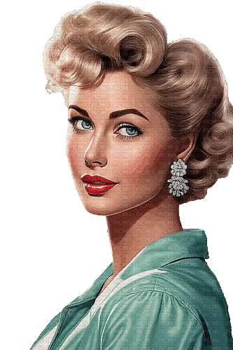 vintage retro pin-up woman milla1959 - Ücretsiz animasyonlu GIF