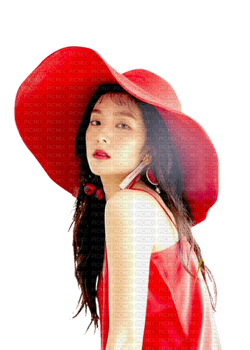 Woman with a red hat - png gratis