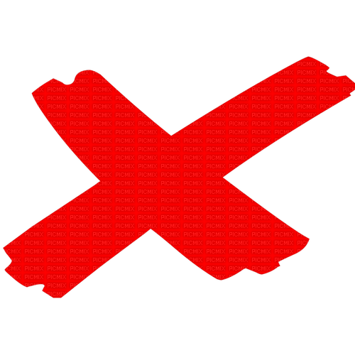 red X - zdarma png
