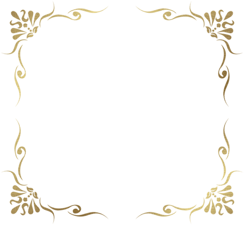 gold frame art deco - 免费PNG