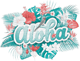 soave text summer  deco flowers tropical aloha - бесплатно png
