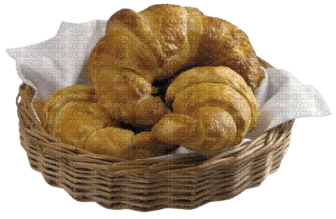Croissant.Basket.Panier.Food.Victoriabea - darmowe png