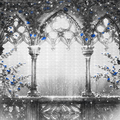 soave background animated winter vintage gothic - 無料のアニメーション GIF