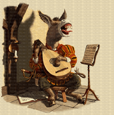music donkey cartoon comic paintinglounge - bezmaksas png