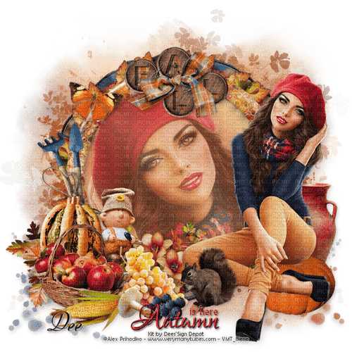 autumn  woman by nataliplus - png grátis