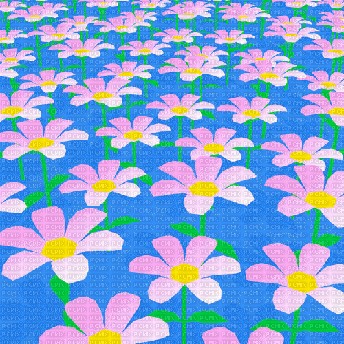 vaporwave flowers background - Animovaný GIF zadarmo