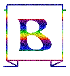 Lettre B Arc en ciel - Bezmaksas animēts GIF