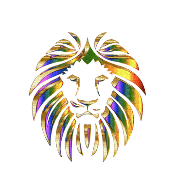 lion löwe africa art abstract deco tube colorful - 無料png