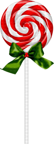 Christmas.Lollipop.White.Red.Green - PNG gratuit