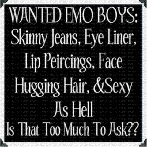 Wanted Emo Boys sticker - kostenlos png