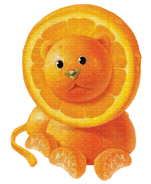 orange lion - png grátis