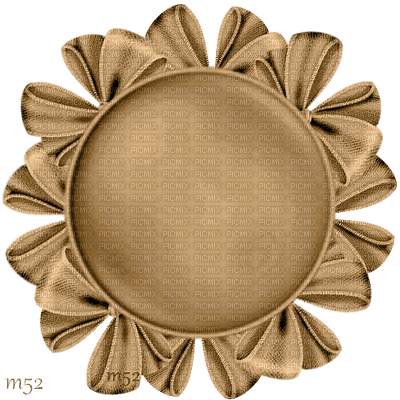 beige-circle with bow-deco-minou52 - zdarma png