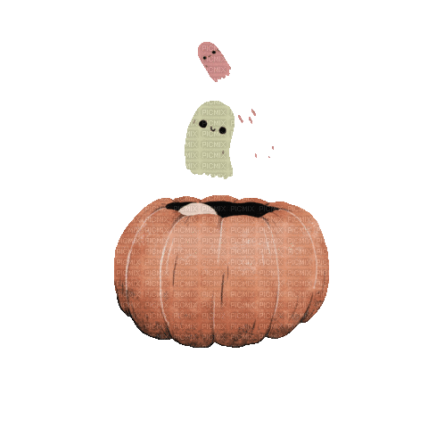 Pumpkin Ghosts - GIF animado grátis