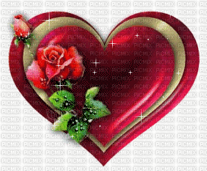 rózsás szív - Бесплатный анимированный гифка