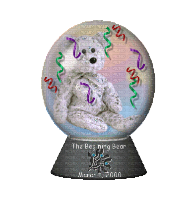 beanie babies snow globe - GIF animé gratuit