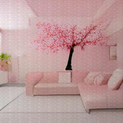 Pink Sakura Living Room - gratis png