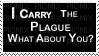 i carry the plague what about you stamp - png grátis