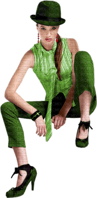 Kaz_Creations Woman Femme Green - 免费PNG
