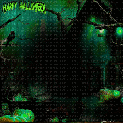 halloween fond vert gif-- halloween green bg - Gratis geanimeerde GIF