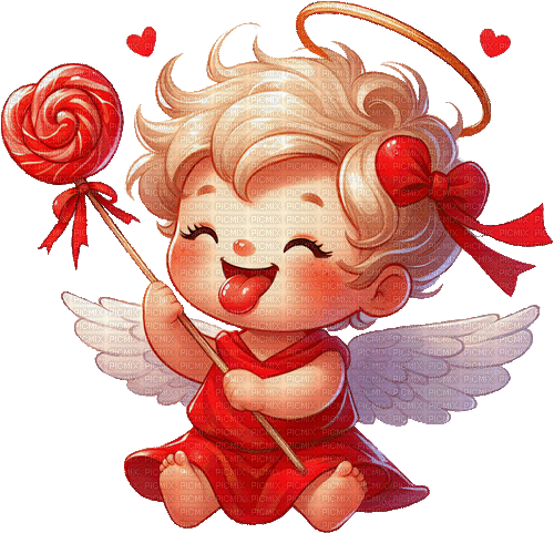 SM3 VDAY RED ANGEL WINGS CARTOON CUTE ANIMATED - Kostenlose animierte GIFs