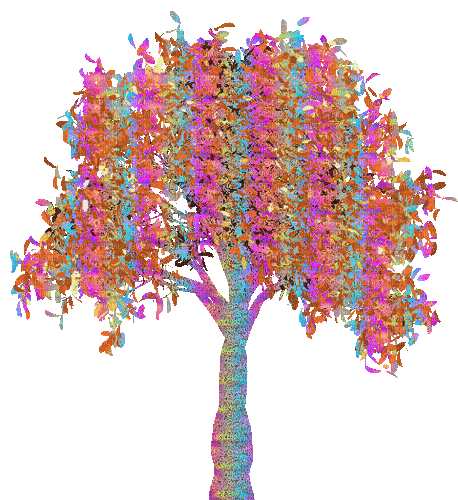 rainbow tree - GIF animé gratuit