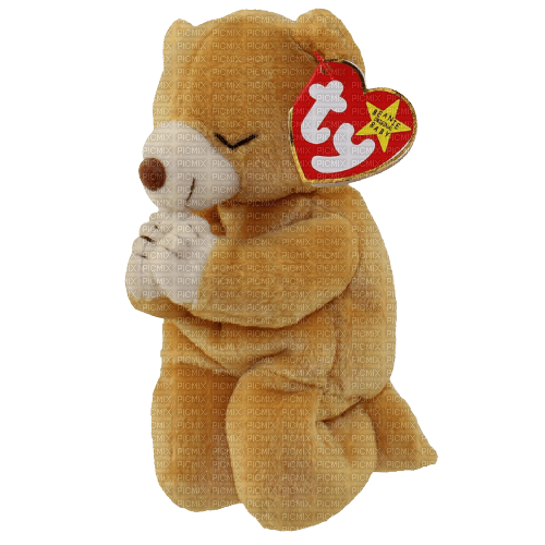 beanie baby bear praying - ilmainen png