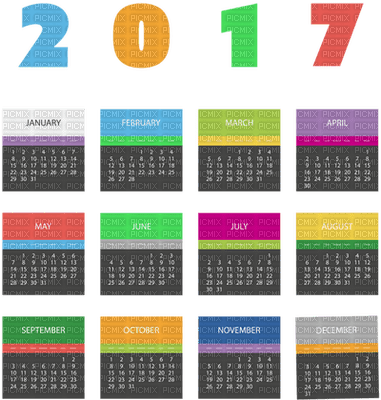 Kaz_Creations Calendar 2017 - png ฟรี