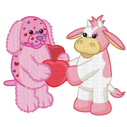 webkinz love spaniel and strawberry cow - gratis png
