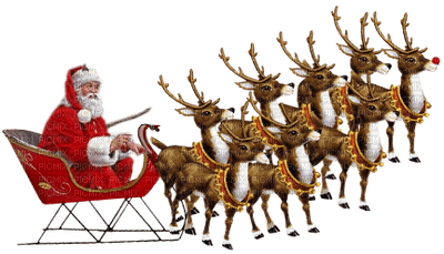 Santa sleigh bp - png ฟรี