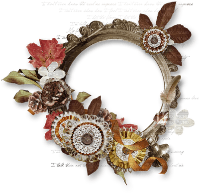 Kaz_Creations Deco Flower Scrap Circle Frames Frame - PNG gratuit