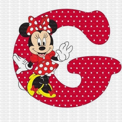 image encre lettre G Minnie Disney edited by me - ingyenes png
