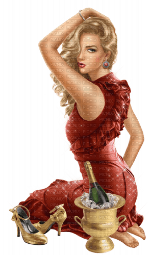 new year woman - bezmaksas png