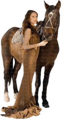 Kobieta z koniem - ilmainen png