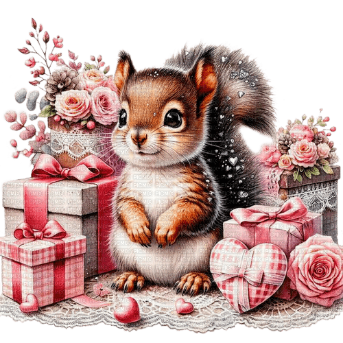 st.Valentine squirrel by nataliplus - png grátis