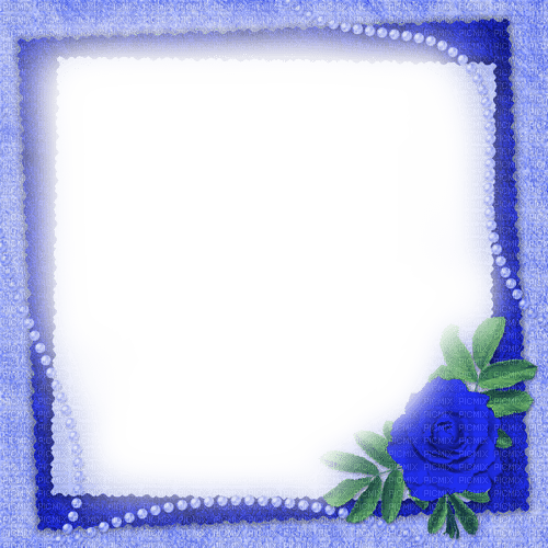 Frame.Rose.Blue - By KittyKatLuv65 - bezmaksas png
