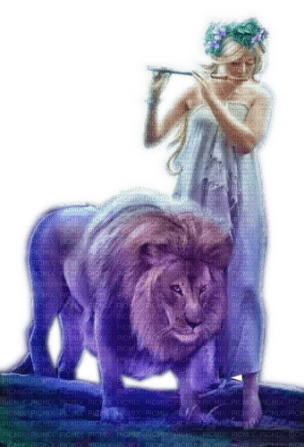 Rena blue Löwe Lion Frau Girl Fantasy - ilmainen png