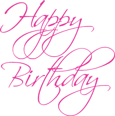 Hyvää syntymäpäivää, Happy Birthday teksti text - zadarmo png