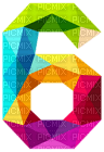 Kaz_Creations Numbers Colourful Triangles 6 - 免费PNG