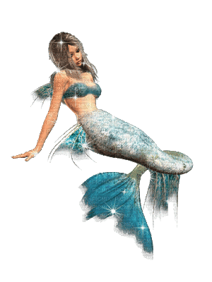 mermaid blue bp - GIF animé gratuit
